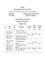 phụ lục 3 KHGD CÔNG NGHỆ 6 KNTT 