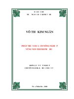 Phát triển du lịch nông nghiệp vùng ven thành phố huế 