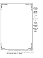 bài tập lớn môn nông nghiệp, nông thôn, nông dân (1) 