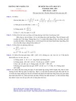 Đề thi giữa kì 1 Toán 9 năm 2020 – 2021 trường THCS Nghĩa Tân – Hà Nội