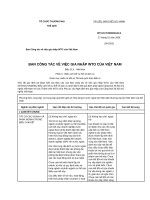 Kết quả đàm phán WTO của VN