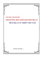 Chuyen de 2 1 địa lí tự NHIÊN VIỆT NAM 