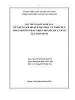 Bài thu hoạch mô đun 4 môn ngữ văn THCS 