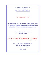 Nâng cao chất lượng dịch vụ tín dụng cho vay hộ nghèo tại phòng giao dịch ngân hàng chính sách xã hội huyện vĩnh linh, tỉnh quảng trị 