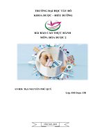 Bài báo cáo thực hành môn hóa dược 2