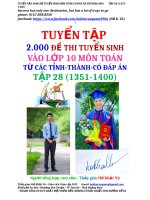 TUYỂN tập 2 000 đề THI TUYỂN SINH tập 28 1351 1400 