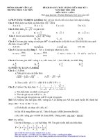 Đề thi giữa kỳ 1 Toán 9 năm 2020 – 2021 trường THCS Văn Tiến – Vĩnh Phúc