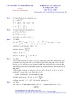 Đề thi giữa kì 1 Toán 9 năm 2020 – 2021 trường THCS Nguyễn Trường Tộ – Hà Nội