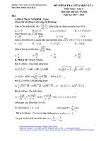 Đề kiểm tra giữa học kỳ I môn Toán 9 năm học 2017 – 2018 trường THCS Tân Mai – Hà Nội