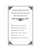 Bai kiem tra giua hoc phan Y tuong to chuc mot bai day