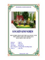 Một số biện pháp giúp trẻ 24 – 36 tháng tuổi phát triển ngôn ngữ thông qua hoạt động thơ, truyện