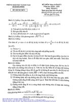 Đề kiểm tra cuối kì 1 Toán 9 năm 2020 – 2021 phòng GDĐT Hà Đông – Hà Nội