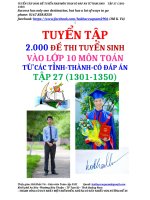 TUYỂN tập 2 000 đề THI TUYỂN SINH tập 27 1301 1350 