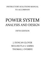 INtroductor solution manunual to accomapy power system analysis and design 5th 