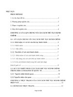 Tiểu luận Đẩy mạnh cải cách thủ tục hành chính ở Việt Nam trong bối cảnh hội nhập kinh tế quốc tế