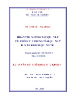 Hoàn thiện công tác quản lý tài chính tại trung tâm quản lý bến xe khách quảng trị  