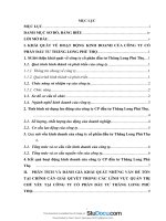 PHÂN TÍCH VÀ ĐÁNH GIÁ KHÁI QUÁT NHỮNG VẤN ĐỀ TỒN TẠI CHÍNH CẦN GIẢI QUYẾT TRONG CÁC LĨNH VỰC QUẢN TRỊ CHỦ YẾU TẠI CÔNG TY CỔ PHẦN ĐẦU TƯ THĂNG LONG PHÚ THỌ