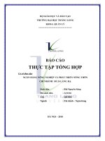 Tài liệu ngân hàng nông nghiệp và phát triển nông thôn chi nhánh số 24 láng hạ