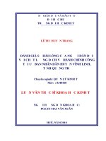 Đánh giá sự hài lòng của người dân đối với chất lượng dịch vụ hành chính công tại uỷ ban nhân dân huyện vĩnh linh, tỉnh quảng trị 