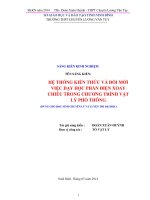 SKKN hệ thống kiến thức và đổi mới việc dạy học phần điện xoay chiều trong chương trình vật lý phổ thông 