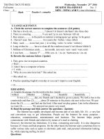 KIEM TRA 1TIETLAN2 ENGLISH 9