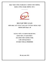 Bài tiểu luận môn kĩ năng tạo lập văn bản (2) 