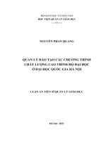 Quản lý đào tạo chương trình chất lượng cao theo tiếp cận năng lực ở đại học quốc gia hà nội 