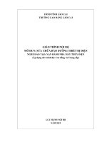 Giáo trình Sửa chữa bảo dưỡng thiết bị điện (Nghề Vận hành thuỷ điện)