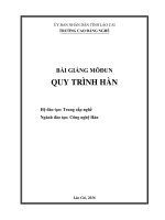 Giáo trình Quy trình hàn (Nghề Công nghệ Hàn)