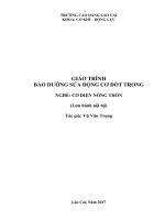 Giáo trình Bảo dưỡng sửa chữa động cơ đốt trong (Nghề Cơ điện nông thôn)