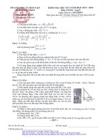 Đề thi cuối kì 1 Toán 9 năm 2019 – 2020 sở GDĐT Đồng Tháp