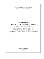 Giáo trình Kỹ thuật chung về ô tô và công nghệ sửa chữa (Nghề Công nghệ ô tô)