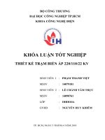 Thiết kế trạm biến áp 220 110 22 KV