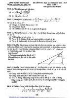 Đề thi HK1 Toán 9 năm 2020 – 2021 phòng GDĐT Thanh Trì – Hà Nội
