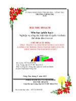 Bài thu hoạch lí luận chính trị môn NGHIÊP vụ CÔNG tác mặt TRẬN tổ QUỐC và đoàn THỂ NHÂN dân ở cơ sở