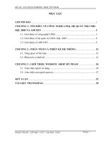 Xây dựng website shop mãy phẩm  