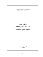 Giáo trình Vật liệu cơ điện (Nghề Vận hành nhà máy thủy điện)