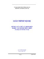 Giáo trình Sửa chữa và bảo dưỡng thiết bị điện (Nghề Vận hành thuỷ điện)