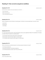 Reading 31 non current (long term) liabilities questions and answers 