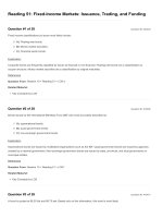 Reading 51 fixed income markets  issuance, trading, and funding questions and answers 