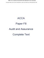 ACCA f8 KAPLAN STUDY TEXT audit and assurance 1 