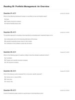 Reading 39 portfolio management  an overview questions and answers 