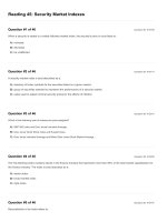 Reading 45 security market indexes questions and answers 