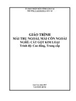 Giáo trình Mài trụ ngoài, mài côn ngoài (Nghề Cắt gọt kim loại)
