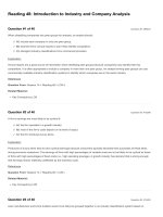 Reading 48 introduction to industry and company analysis questions and answers 