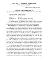 NHẬN XÉT LUẬN VĂN THẠC SỸ  đề tài quản lí ngân sách nhà nước của Sở Tài Chính