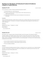 Reading 03 II standards of professional conduct   guidance  integrity of capital markets  questions and answers 