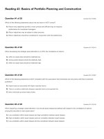 Reading 43 basics of portfolio planning and construction questions and answers 