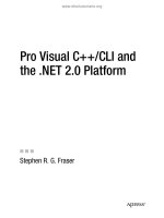 Pro visual c++ CLI and the  NET 2 0 platform   stephen r  g  fraser   1st edition 