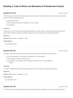 Reading 02 code of ethics and standards of professional conduct questions and answers 